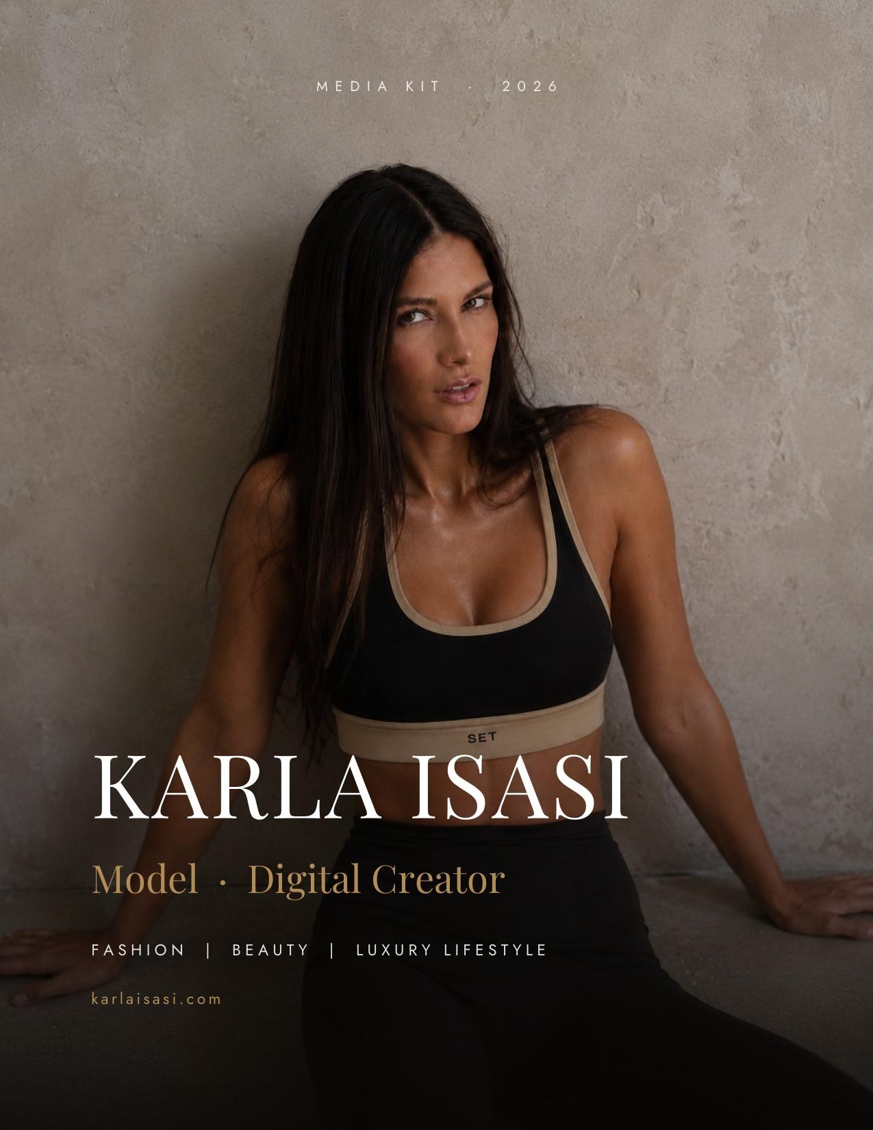 Karla Isasi media kit cover